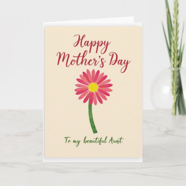 Striped Flower Family Greeting Card (Front)
