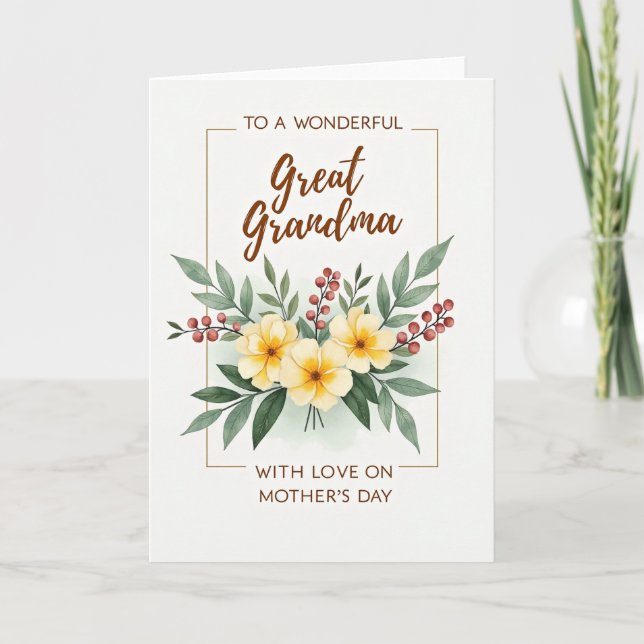 Striped Flower Family Love Card (Front)