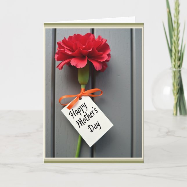 Striped Flower Greeting Card (Front)