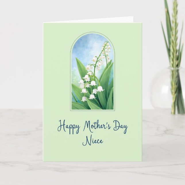 Striped Flowers Happy Wishes Card (Front)