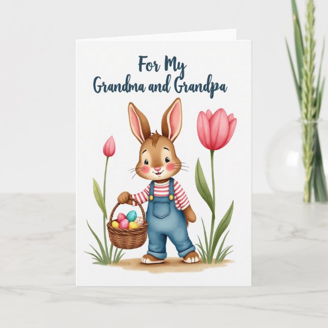 Striped Friend Basket Card (Front)