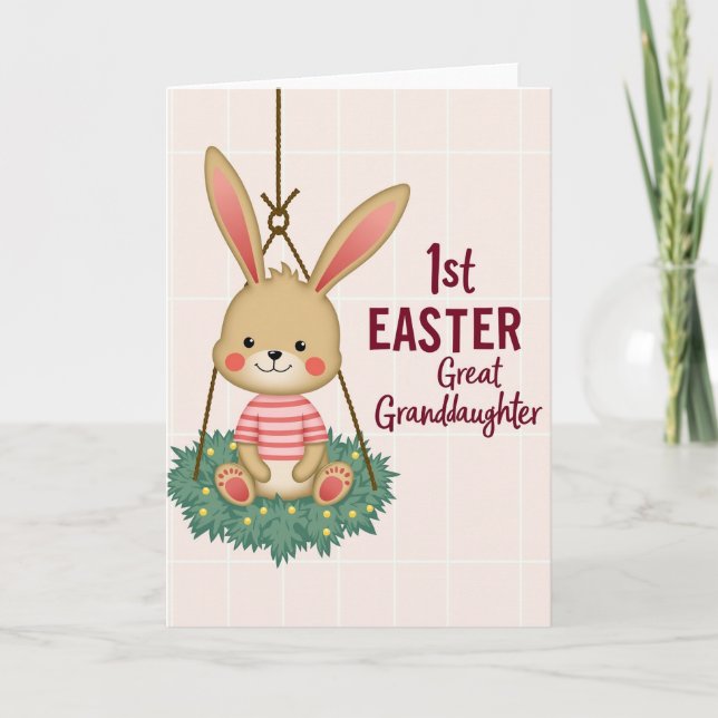 Striped Friend Easter Card (Front)