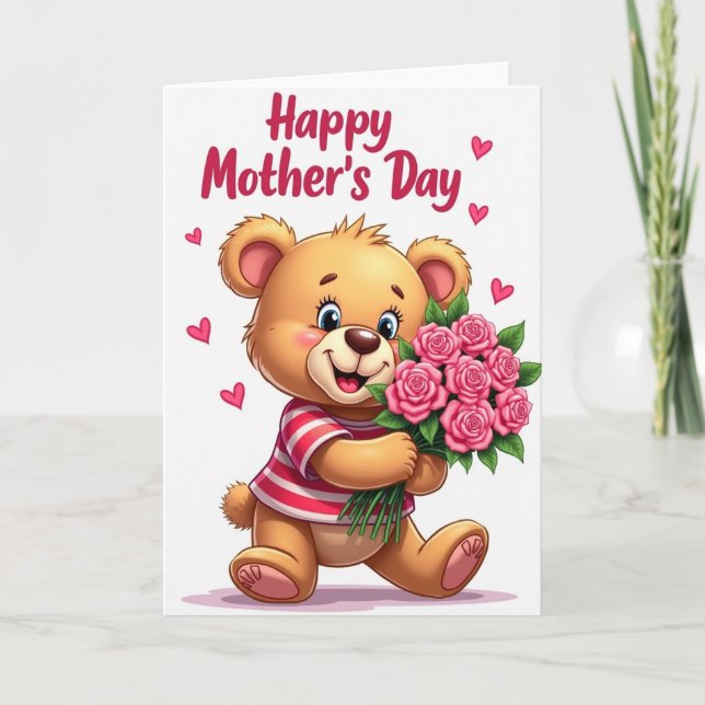 Striped Friend Flower Card (Front)