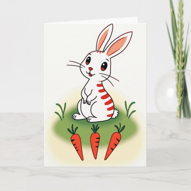 Striped Friend Hello Card (Front)