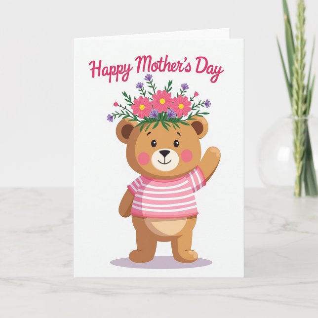 Striped Friend Mothers Day Card (Front)