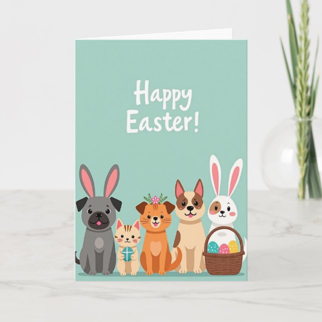 Striped Friends Celebration Card (Front)