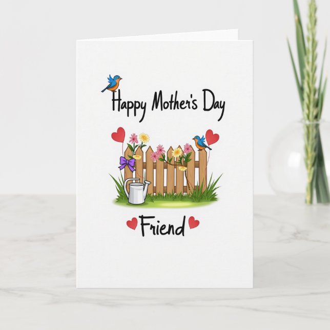 Striped Friendship Bouquet Card (Front)