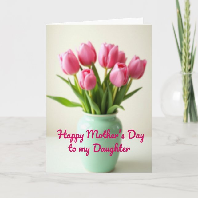 Striped Fuchsia Flower Card (Front)