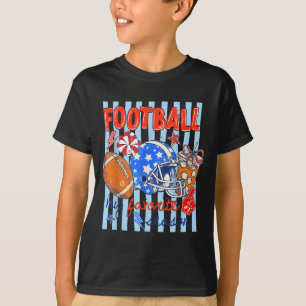 Striped funny game day sports football is favorite T-Shirt