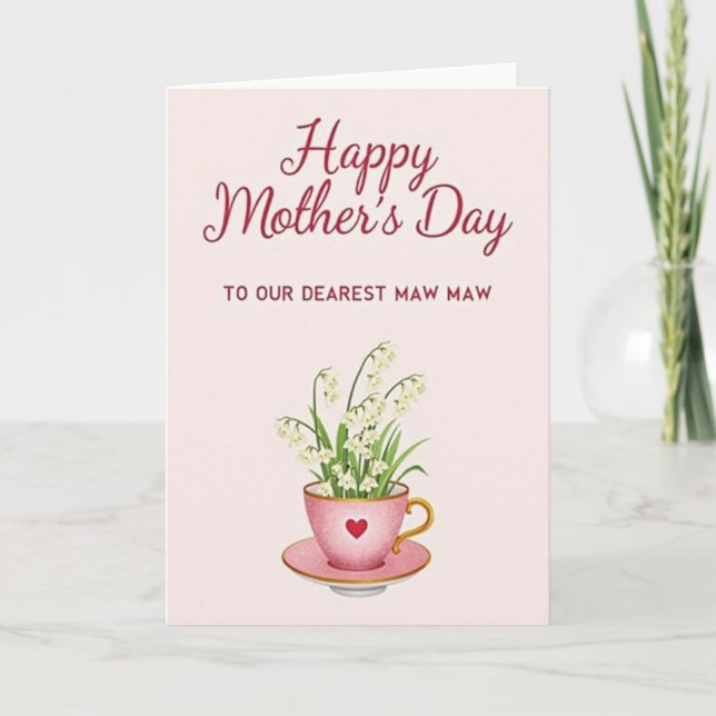 Striped Gentle Wishes Card (Front)