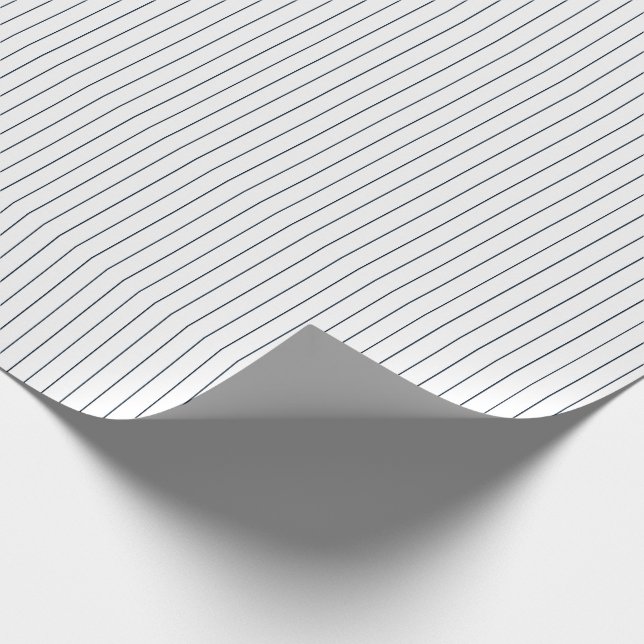 Striped Gift Wrapping Paper-Blue-White 02 Wrapping Paper (Corner)