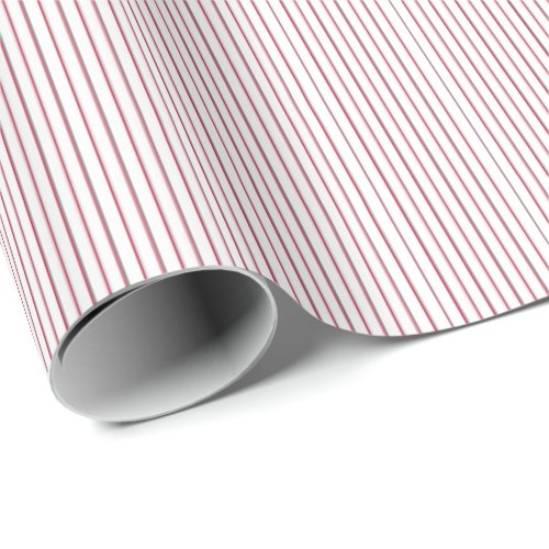 Striped Gift Wrapping Paper_Red_White 01 Wrapping Paper