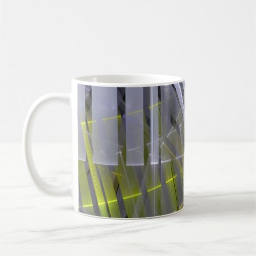 Striped glossy geometric decoration coffee mug