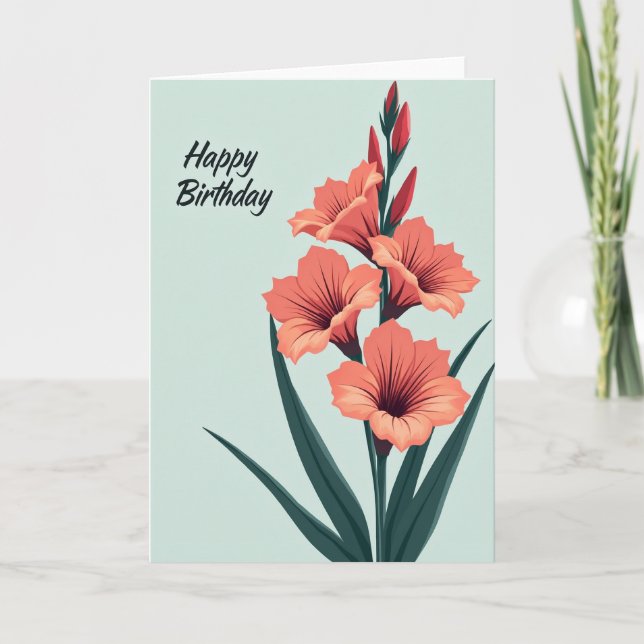 Striped Graceful Bloom Card (Front)