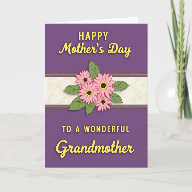Striped Grandmas Day Card (Front)