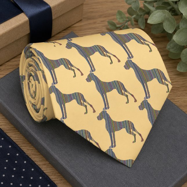 Striped Great Dane Pattern Neck Tie (Creator Uploaded)
