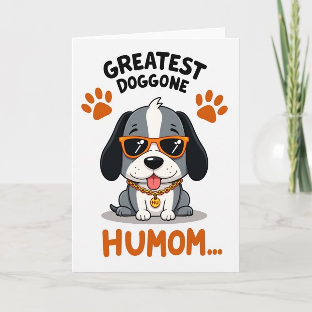 Striped Greatest Dog Card (Front)