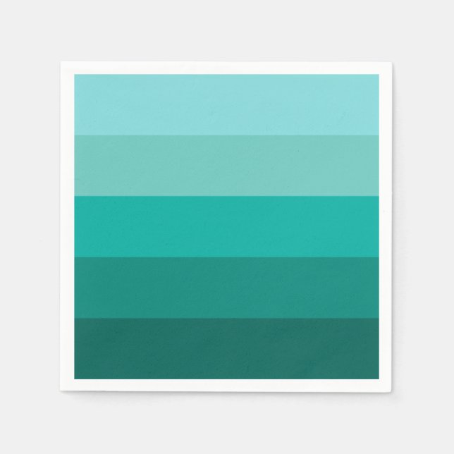 Striped Green Colors  Napkins (Front)
