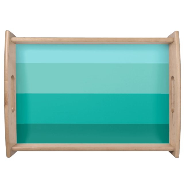 Striped Green Colors Serving Tray (Front)