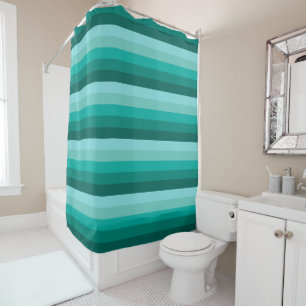 Striped Green Colors  Shower Curtain