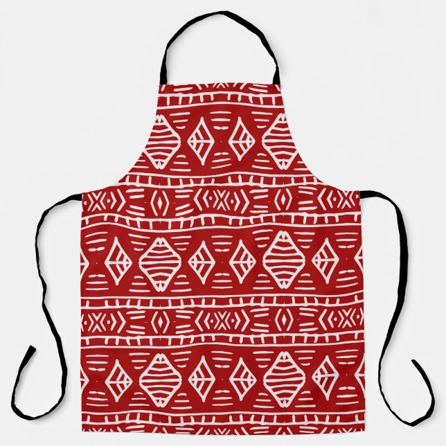 Striped hand painted seamless pattern with ethnic  apron (Front)
