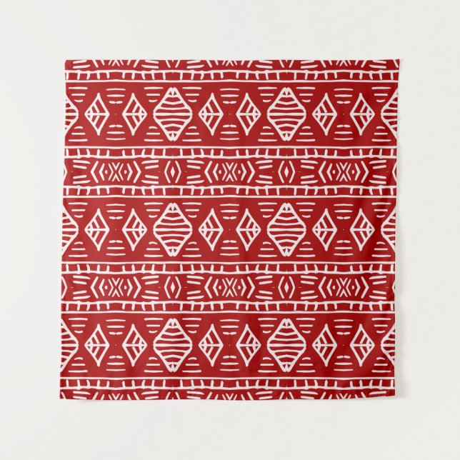 Striped hand painted seamless pattern with ethnic  tapestry (Front)