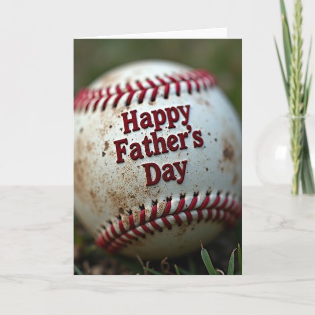 Striped Happy Fathers Day Card (Front)