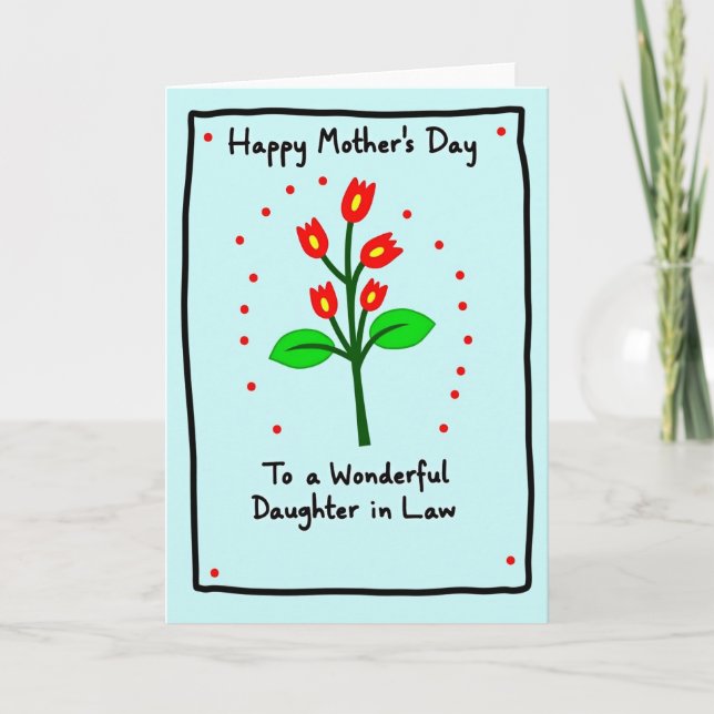 Striped Happy Mothers Day To Card (Front)