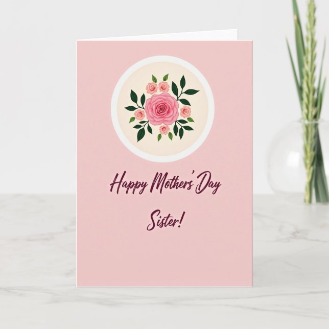 Striped Happy Sister Card (Front)