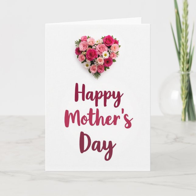 Striped Heart Bouquet Gift Card (Front)