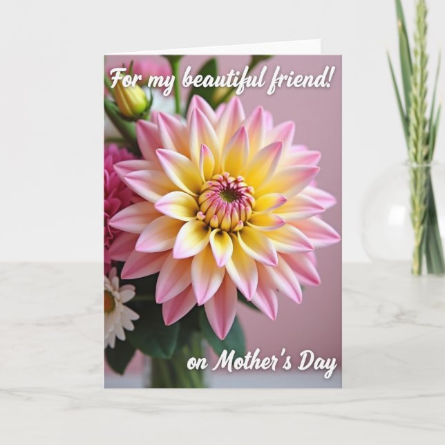 Striped Heartfelt Flower Card (Front)