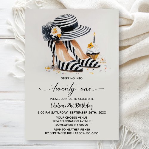 Striped High Heel Shoes 21st Birthday