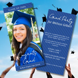 Striped High School Graduation Party Invitation