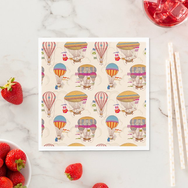 Striped Hot Air Balloons Napkins (Creator Uploaded)