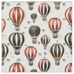 Striped Hot Air Balloons on White Fabric