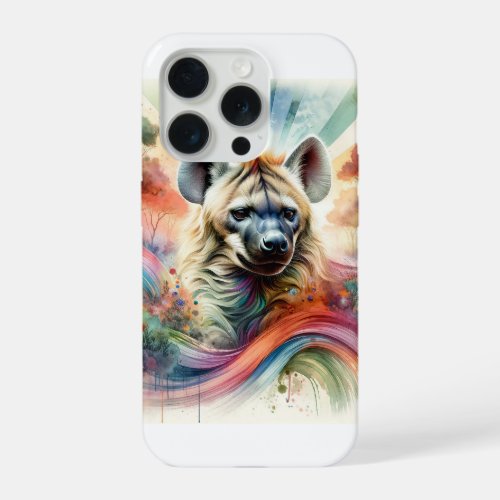 Striped Hyena AREF1608 _ Watercolor iPhone 15 Pro Case