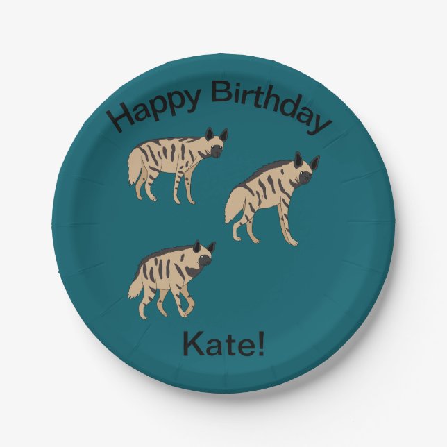 Striped Hyenas Paper Plates (Front)