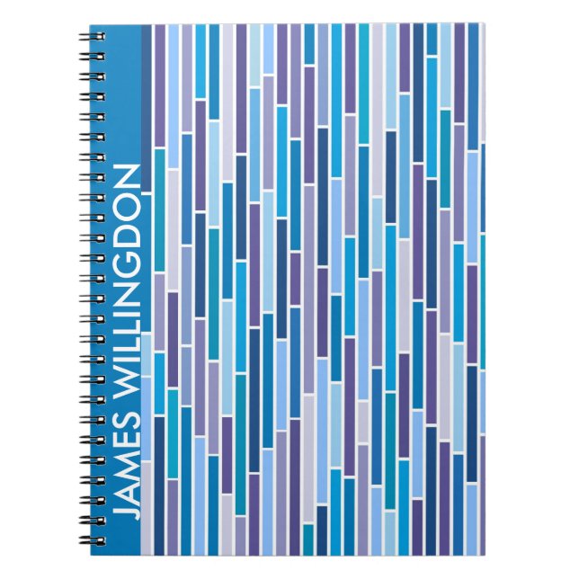 Striped in Blue Notebook (Front)