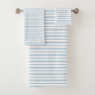 Striped in Blues Bath Towel Set