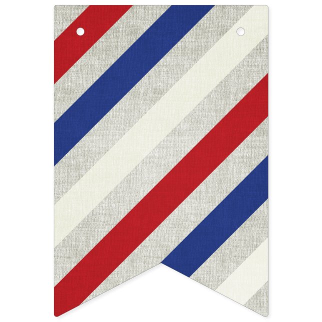 Striped Independence Day Banner Bunting (First Flag)