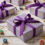 Striped Indigo Jewish Gold Star of David Wrapping Paper<br><div class="desc">This Striped Indigo Jewish Gold Star of David Wrapping Paper features elegant gold colored Stars of David set against indigo and white stripes for a timeless elegant look. Perfect for Hanukkah gifts, holiday celebrations, and Jewish festivities like Bar Mitzvah and Bat Mitzvah, this luxurious design adds timeless elegance and sophistication...</div>
