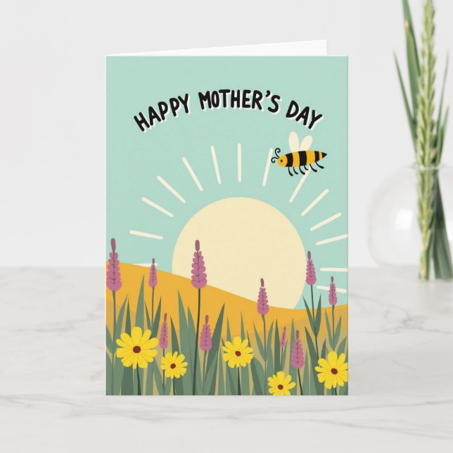 Striped Insect Meadow Card (Front)