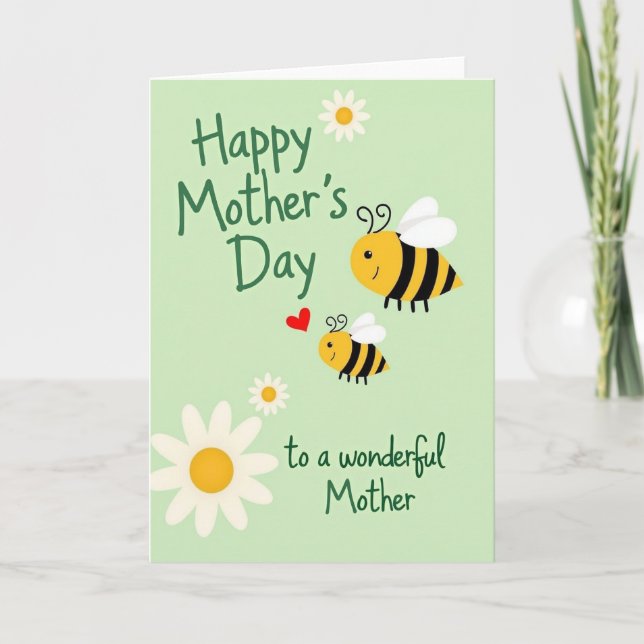 Striped Insects Mothers Day Card (Front)