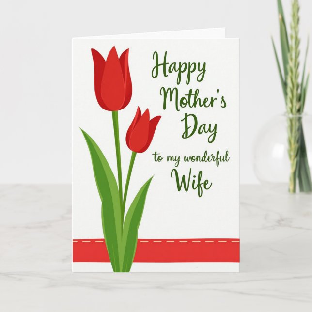 Striped Joyful Affection Card (Front)