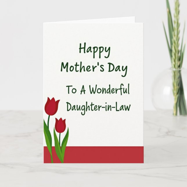 Striped Joyful Daughter In Law Card (Front)