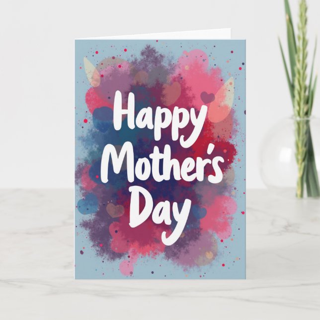 Striped Joyful Mum Card (Front)