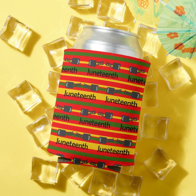 Striped Juneteenth  Can Cooler (In Situ Summer)