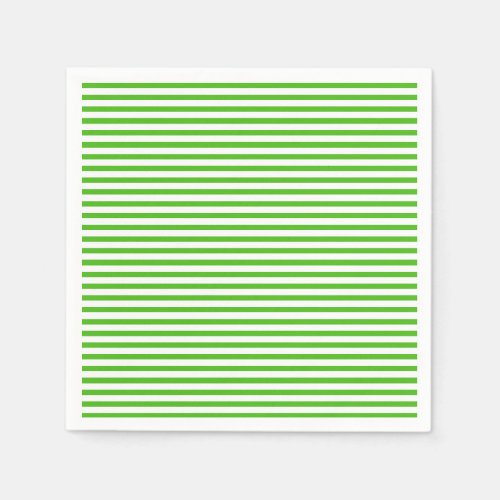 Striped Kelly Green Paper Napkins
