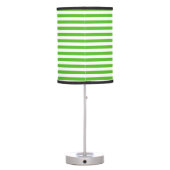 Striped Kelly Green Table Lamp (Back)