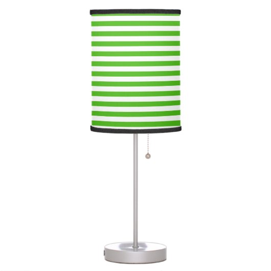 Striped Kelly Green Table Lamp (Left)